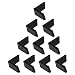 URBEST®10 Pcs 50mm x 50mm L Shaped Furniture Angle Iron Black Rubber Foot Covers