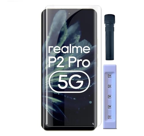 Image of DD SON Premium UV Tempered Glass Screen Protector Compatible For Realme P2 Pro 5G / P1 Pro 5G (6.7 Inch, Pack of 1) Smartphone (Pack Of 1) With Edge To Edge Full Coverage UV And Easy Installation Kit