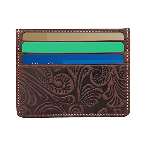 Lucky Brand Men's Slim Wallet Case | Id Window | Card Slot | Minimalist Design | Lightweight | Leather4
