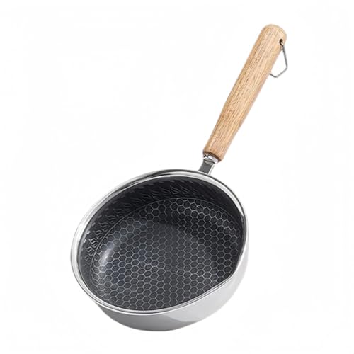 SJGEIDM�m���X�e�B�b�N ���􂢂₷�� �����p IH�Ή� �Ў�� �t���C�p�� 13cm/16cm �~�j�� ���Ă��� �ł��t���h�~ ��� �� �~���N�p�� ������ �X�[�v�� ���� �������� �z�b�g�I�C�� �O�w�X�e�����X�| (16cm,�O�w�|���m���X�e�B�b�N