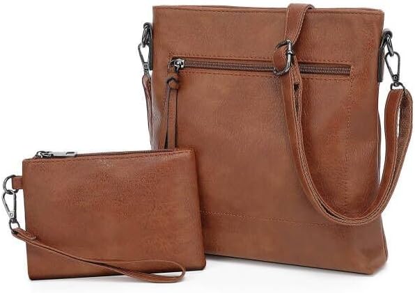 GAEKEAO Hobo Bags for Women 2PCS Soft Shoulder Bag Ladies Vegan Leather Purses and Handbags with Adjustable Shoulder Strap - Image 8