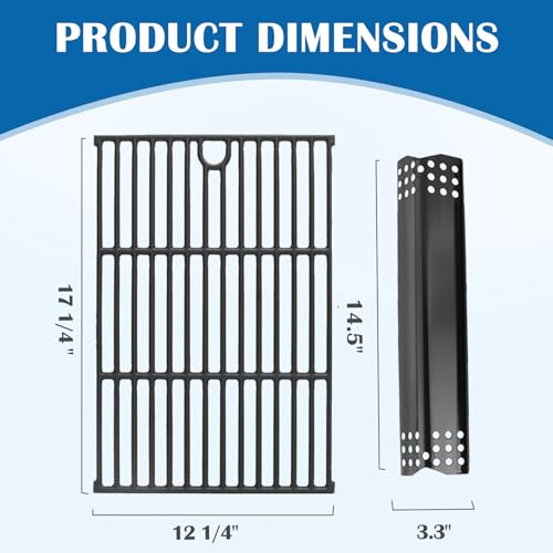 Image of SafBbcue Grill Parts Kit for Nexgrill 720-0925P 720-0925 Replacement Parts 4 Burner, Grill Grates for Nexgrill 4 Burner 720-0925 Cast Iron, Porcelain Steel Grill Heat Plates for Nexgrill 720-0925P