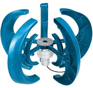 AZQOHMIS Wind Turbine Generator, Vertical Axis Wind Turbine, New 1000W 12 V 24 V Vertical Magnetic Levitation Upright Generator for Home Ship, 24 - Blue