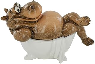 Comical Hippo In The Bath Novelty Gift Joke Present Home Decor H10.5cm