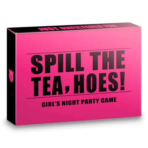 Trikendou Spill The Tea Hoes! Girls Night Party Drinking Game for Bachelorette Galentines or Ladies Night - A Drinking Game for Adults