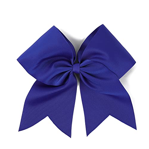 Amydecor 7 Inch Jumbo Solid Color Bows With Alligator Hair Clips For Girls And Women (Royal Blue) #TOP1