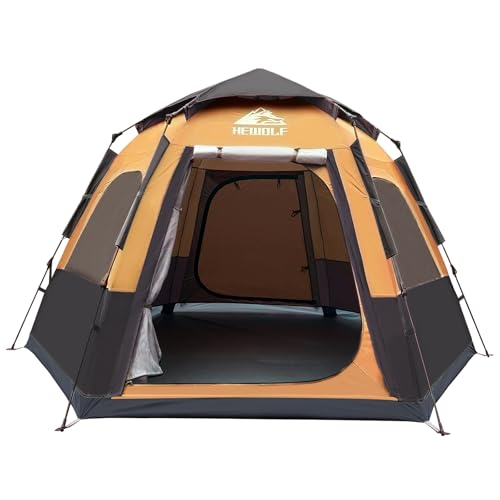 Hewolf 2/3/4 Person Camping Tent - Instant Pop Up Waterproof...