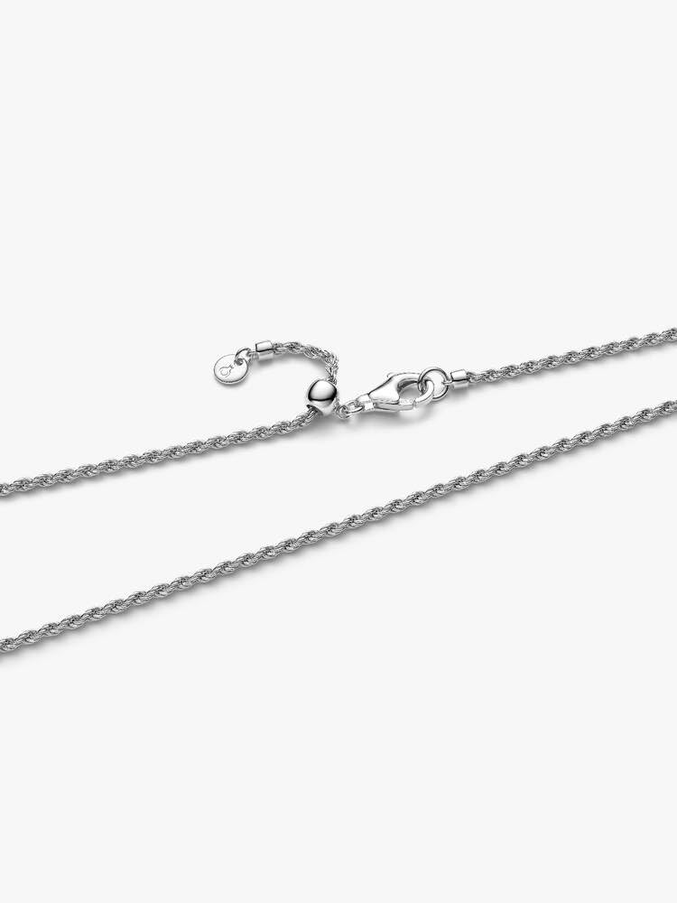 PANDORA Moments Kordelketten-Halskette aus Sterling Silber, Kompatibel Moments Charms, Größe: 70cm, 394687C00-70