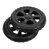TOPPERFUN 2pcs Replacement Shopping Cart Wheels Folding Caster Wheels for Laundry Cart Plastic Grocery