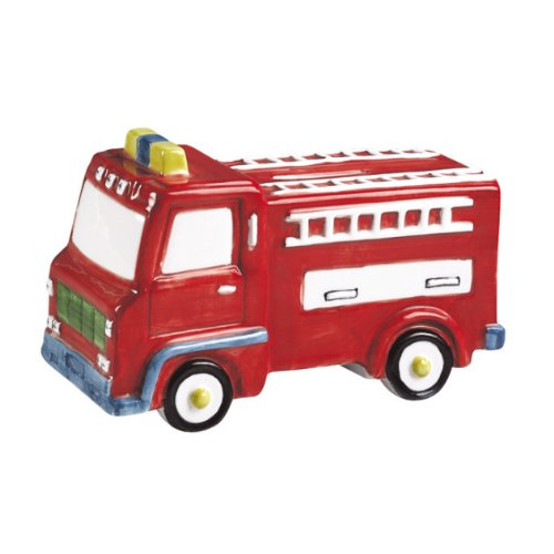 Sadek 20380 Fire Engine Coin Bank Piggy Bank Red Small 5.75 Inches X 2.5 Inches X 3.5 Inches
