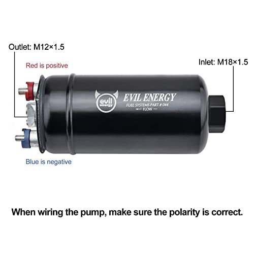 Evil Energy External Inline Fuel Pump Electric 300Lph High Flow 12V Universal #TOP2