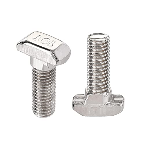 Image of uxcell M8x25mm T-Slot Drop-in Stud Sliding Bolt Screw Carbon Steel for 40 Series Aluminum Profile 5pcs
