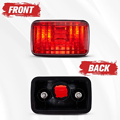 Haka Tough Tail Light Lens For Yamaha Wolverine Kodiak Grizzly Big Bear Bruin Viking 2002-2020, Rear Taillight Housing Cover Accessories, Replace Oem # 5Km-84710-01-00,5Km-8472C-01-00,8472C-10-00, Red #TOP5