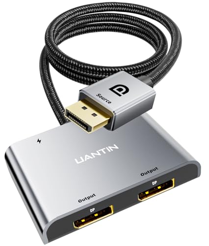Divisor de puerto de pantalla 4K 60Hz para conectar dos monitores en la oficina en casa