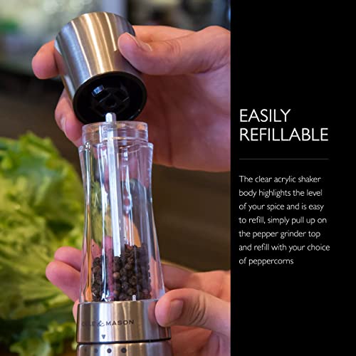 Cole & Mason Derwent Pepper Grinder - Stainless Steel Mill Includes Gourmet Precision Mechanism And Premium Peppercorns #TOP4