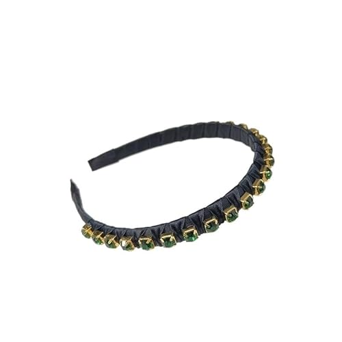 KAJYLFAST Vintage Ribbon Wrapped Headband Rhinestone Wide Version Headbands Hairpin Hair Accessory