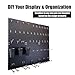 PROSPACE P0012 Matte Black Acrylic Pegboard Wall Organizer,12