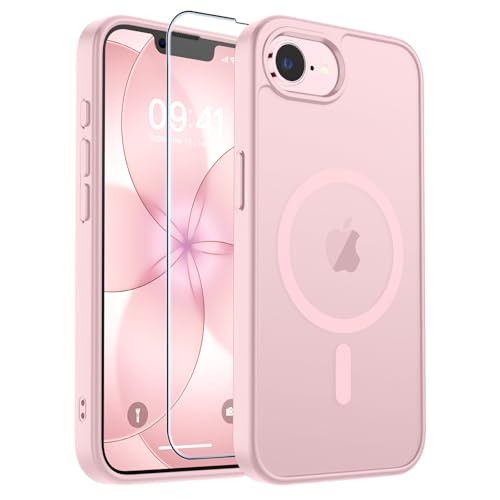 Coque iPhone 16e antichoc et mate compatible MagSafe avec verre trempé inclus