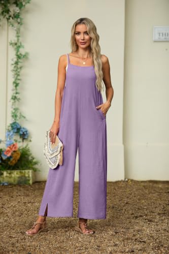 Lepunuo Plus Size Jumpsuits for Curvy Womens Overalls Linen — view 3