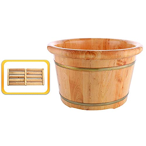 Baño de pies de madera con tapa y aroma natural