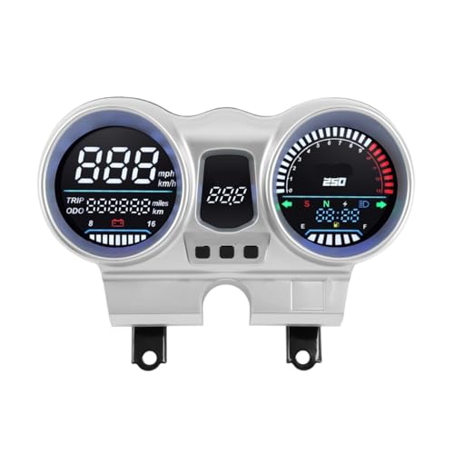 Compteur de vitesse digital moto étanche avec odomètre et jauge LCD pour CBF250