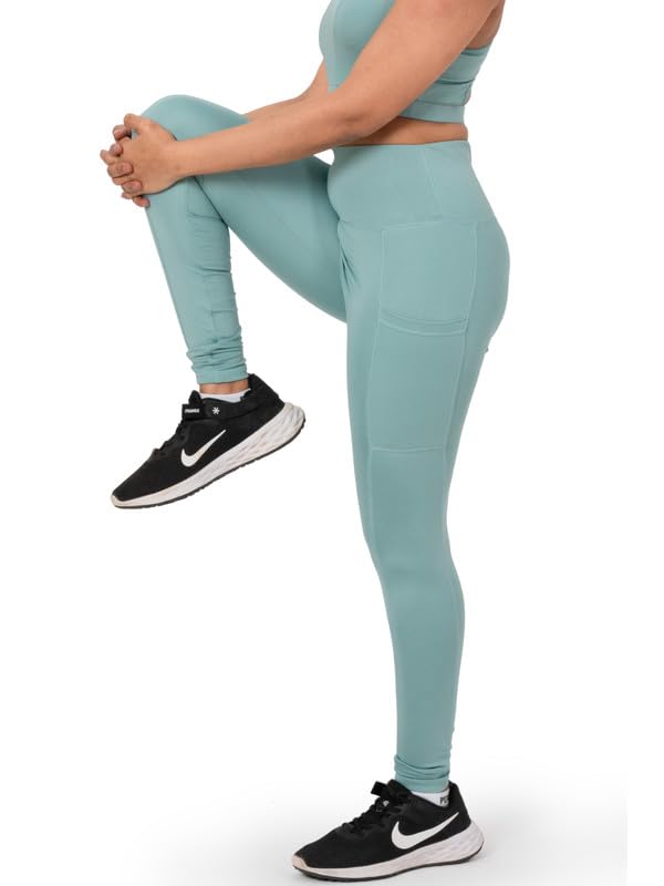 Image of High Waisted Leggings for Women with Side Pockets, Squat-proof, Gym Legging, Bottom Sportswear for Girls & Women, Medium Compression, Stretchable Tight with Premium Fabric
