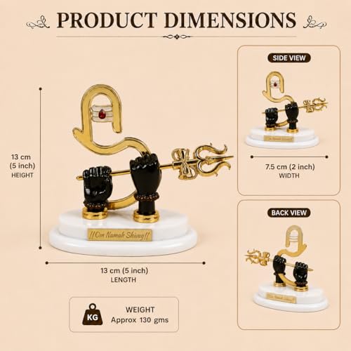 Image of ZAICUS Idol for Car Dashboard & Home Decor - Miniature Statue for Temple, Office Desk & Spiritual Gift Showpiece