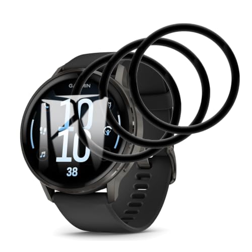 3���Z�b�g FOR Garmin�i�K�[�~���j Venu 4 45mm �p �K���X�t�B���� �ی�t�B���� �t���ی�t�B���� �����K���X �_��� PMMA+PET �����f�ނ��̗p�� venu4 45mm �t�B���� �Ή� [���s�A���i]