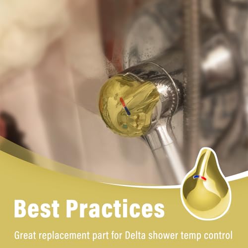 RP28595PB Shower Handle Replacement for Delta Faucet Temperature Knob and Cover