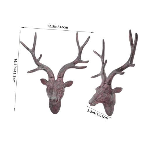 Sculpture de cerf ornement mural résine suspendre déco maison - 2