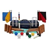 Ubergames Europe Hochwertiges Croquet/Krocket Set ECO Hartholz, 6 Personen - Croquet aus England - Hartholz - Outdoorspiel - Sport Spiel Weltmeister - Nr 1