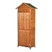 HOMCOM Coberizo de Madera de Jardín Caseta para Herramientas 190x79x49 cm Armario...