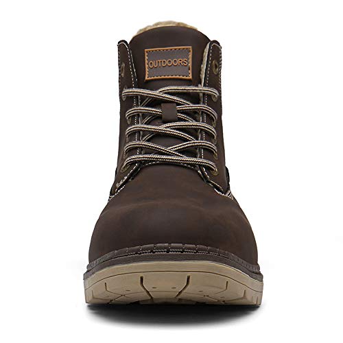 Image of TSIODFO Fashion Men Boots Winter Waterproof Outdoor Hiking Shoes Leather