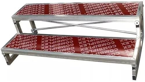 3-Tier School Choir Risers, Commercial Choral Steps, Multi-Layer Plywood Podium for Group Photos & Classroom/Church Events - Durable & Stable Stair Treads