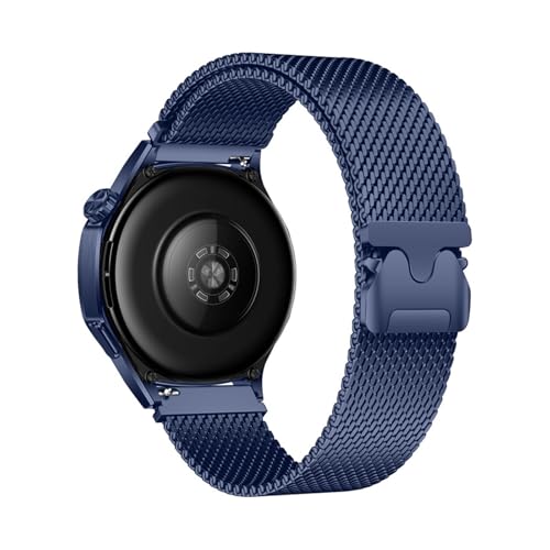 [PLYYQZM] Hua wei �ɍ��� Watch GT5 46mm 41mm�p�~���l�[�[���[�v�u���X���b�g�AGT5Pro GT4 GT3 GT2 �X�e�����X�X�`�[���o���h�p���^���E�H�b�`�o���h�ɓK��(Ink Blue,18mm)