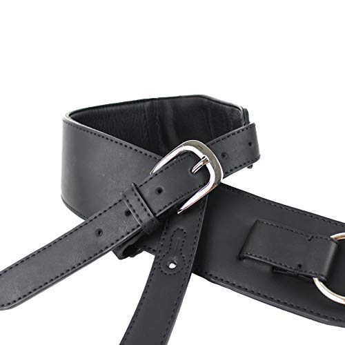 Walker And Williams G-815 Sangle de harnais rembourrée avec dos en cuir Noir ardoise - Les Beatles, Paul McCartney, John Lennon, RIngo Starr, George Harrison Walker And Williams G-815 Sangle de harnais rembourrée avec dos en cuir Noir ardoise – Image 3