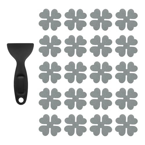 Stickers antidérapants baignoire douche escaliers gris aspect marbre