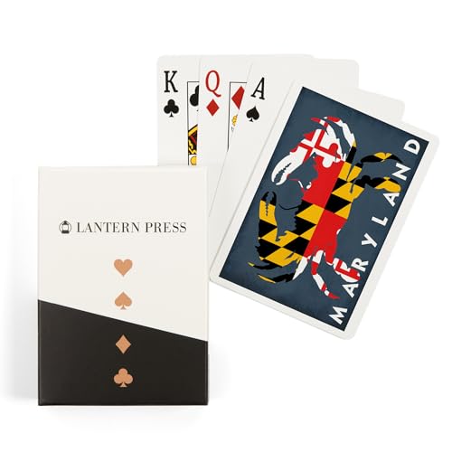 Lantern Press Maryland, Crab Flag, 52 naipes poker