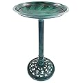 Oypla Traditional Ornamental Garden Pedestal Bird Bath Outdoor Water