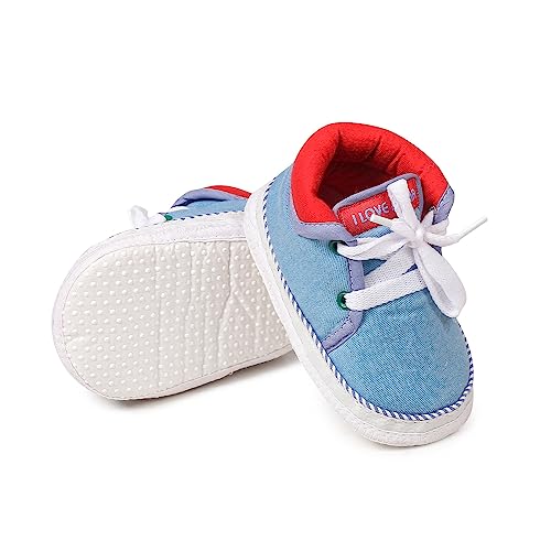 Image of Butterthief Unisex Baby Prewalking Shoes for Newborn Boys & Girls | Soft Sole Infant Bootie with Anti-Slip Bottom | Lightweight Cotton Footwear Early Walker Shoes (6-9 Months, 12 CM)