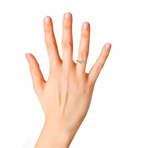 Aucent by PC Jeweller The Aurela 18KT Yellow Gold and Diamond Rings - Image 4