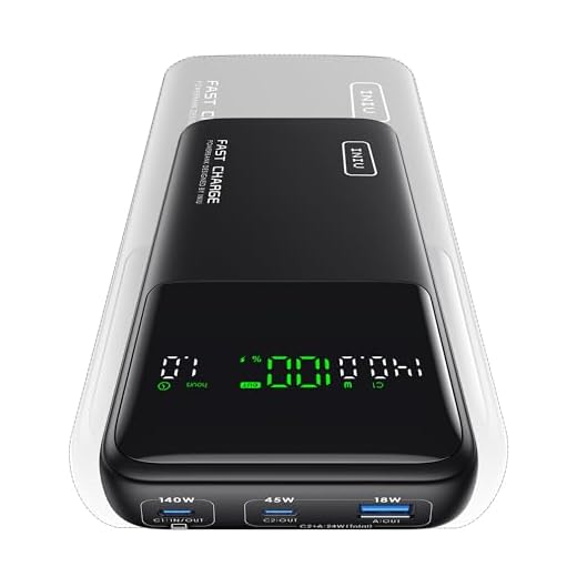 PowerBank INIU Power Bank, 25000mAh 140W Powerbank Ricarica Rapida,Display LED USB C Input & Output Caricatore Portatile PD3.0 QC4.0 Powerbank per iPhone 16 15 14 13 12 Pro Max Samsung S24 S23 iPad Steam Deck