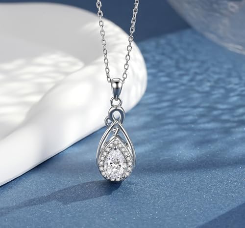 Step Forward 925 Sterling Silver Teardrop Urn Necklaces for Ashes - Cremation Jewelry for Ashes for Women Memorial Keepsake Funeral Necklace for Loved Ones 5