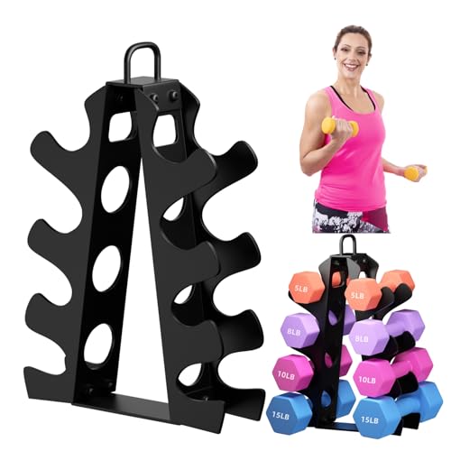 Funacay Hantelregal für Kurzhanteln, 4 Ebenen A-Frame Hantelregal Ständer...