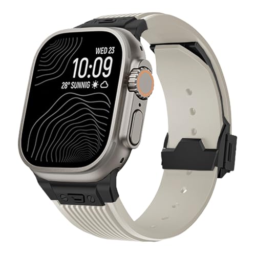 Bracelet silicone Apple Watch Series 10 9 8 45mm 46mm, idéal pour le sport et le bureau