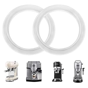 KLINNA Lot de 2 joints en silicone de rechange pour porte-filtre Delonghi, joints EC680 EC685 EC820 EC850 EC860 EC695, ID Ø 47 mm