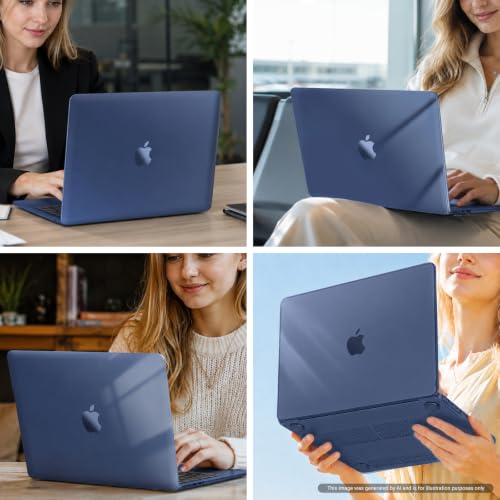Image of MOSISO Compatible with MacBook Air 15 inch Case M5 2026 M4 M3 M2 2025-2023 | A3448 A3241 A3114 A2941, Hard Shell&Keyboard Cover&Screen Film&Type C, Great for Study Travel Work, Crystal Midnight
