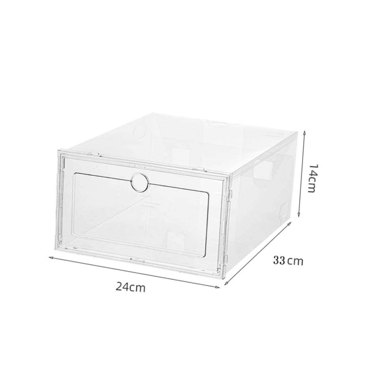 Gatuida 6 Pcs Caja de Zapatos Apilable Estuche para Zapatos Cajones Transparentes de Plástico Almacenamiento en Casa Seguro y Práctico