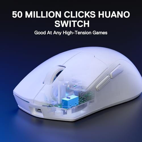 Image of Redragon M918 PRO 3-Mode Wireless Gaming Mouse, 55G Lightweight 26K DPI Mouse w /Ergonomic Natural Grip Build, Full Programmable Buttons, Software Supports DIY Keybinds & DPI