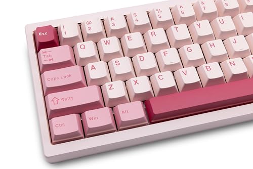 Image of KEEBMONKEY WOBKEY Zen 65 65% Quick Release Wireless Mechanical Keyboard with RGB, CNC Aluminum Case, Hot-Swappable, VIA Support, BT /2.4G /USB-C Gaming Keyboard for Mac /Windows (Ultra Pink Gold)